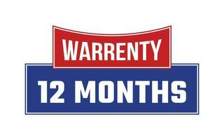 12 months warranty Seal Vector