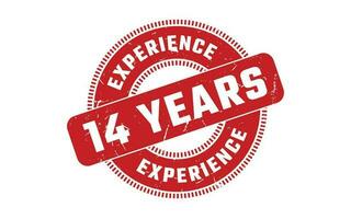 14 Years Experience Rubber Stamp vector