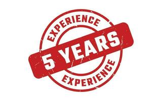 5 Years Experience Rubber Stamp vector