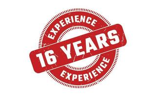 16 Years Experience Rubber Stamp vector