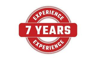 7 Years Experience Rubber Stamp vector