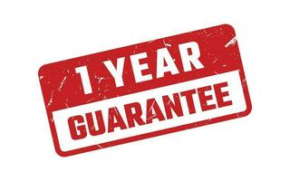 1 Year Guarantee Rubber Stamp vector