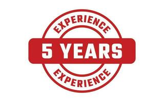 5 Years Experience Rubber Stamp vector