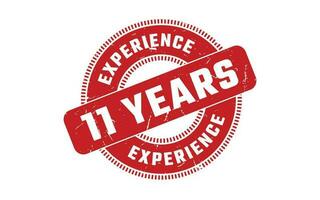 11 Years Experience Rubber Stamp vector