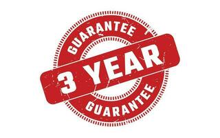 3 Year Guarantee Rubber Stamp vector