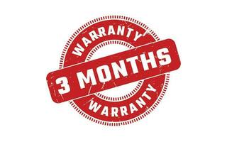 3 months warranty Rubber Stamp vector