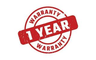 1 Year Warranty Rubber Stamp vector