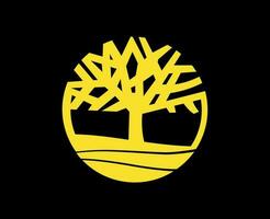 Timberland marca logo símbolo amarillo ropa diseño icono resumen vector ilustración con negro antecedentes