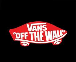 Vans Off The Wall Brand Logo Symbol Clothes Design Icon Abstract Vector Illustration With Black Background