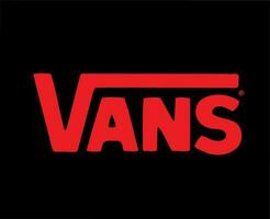 Vans Brand Symbol Red Logo Clothes Design Icon Abstract Vector Illustration With Black Background