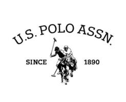 Us Polo Assn Brand Symbol With Name Black Logo Clothes Design Icon Abstract Vector Illustration