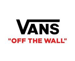 Vans Off The Wall Brand Logo Red And Black Symbol Design Icon Abstract Vector Illustration