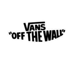 Vans Off The Wall Brand Logo Name Black Symbol Clothes Design Icon Abstract Vector Illustration