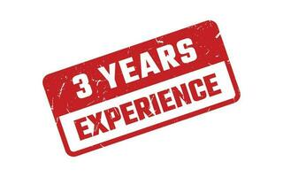3 Years Experience Rubber Stamp vector