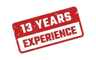 13 Years Experience Rubber Stamp vector