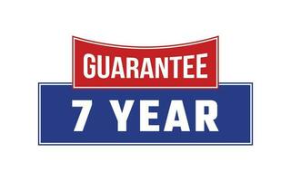 7 Year Guarantee Seal Vector