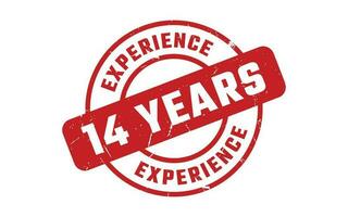 14 Years Experience Rubber Stamp vector