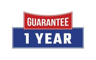 1 Year Guarantee Seal Vector