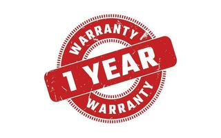 1 Year Warranty Rubber Stamp vector