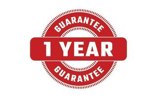 1 Year Guarantee Rubber Stamp vector