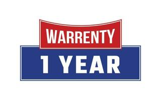 1 Year Warranty Seal Vector