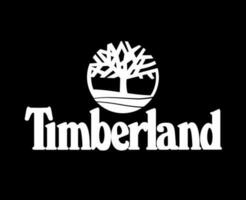 Timberland Brand Symbol With Name White Logo Clothes Design Icon Abstract Vector Illustration With Black Background