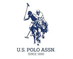 Us Polo Assn Brand Logo Symbol With Name Blue Clothes Design Icon Abstract Vector Illustration