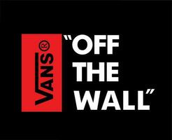 Vans Off The Wall Brand Symbol Logo Clothes Abstract Design Icon Vector Illustration With Black Background