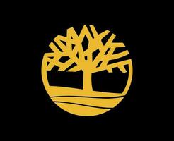 Timberland marca símbolo logo amarillo diseño icono resumen vector ilustración con negro antecedentes
