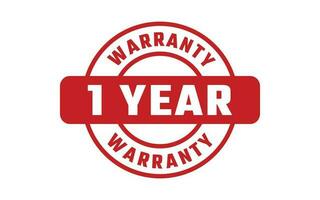 1 Year Warranty Rubber Stamp vector