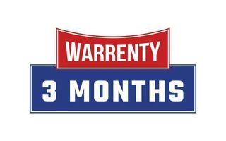 3 months warranty Seal Vector