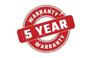 5 Year Warranty Rubber Stamp vector