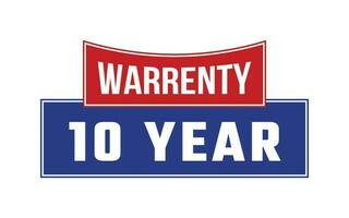 10 Year Warranty Seal Vector