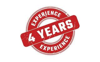 4 Years Experience Rubber Stamp vector