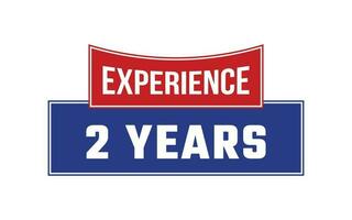 2 Years Experience Seal Vector