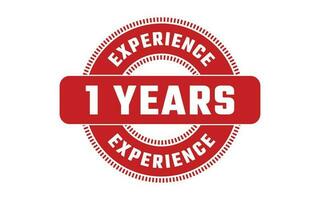 1 Years Experience Rubber Stamp vector