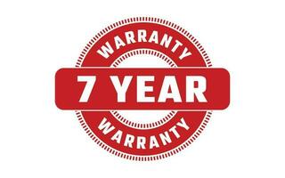 7 Year Warranty Rubber Stamp vector