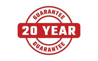 20 Year Guarantee Rubber Stamp vector