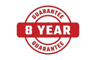 8 Year Guarantee Rubber Stamp vector