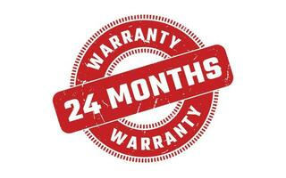 24 months warranty Rubber Stamp vector