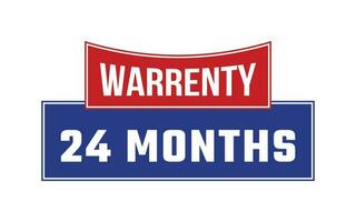 24 months warranty Seal Vector