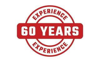 60 Years Experience Rubber Stamp vector