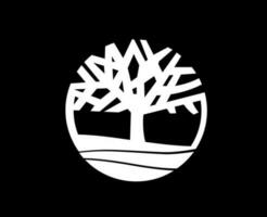 Timberland marca logo símbolo blanco ropa diseño icono resumen vector ilustración con negro antecedentes