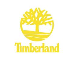 Timberland marca logo con nombre amarillo símbolo ropa diseño icono resumen vector ilustración