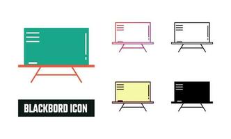 Blackboard Icon Set Vector Illustration