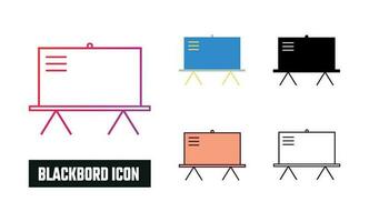 Blackboard Icon Set Vector Illustration