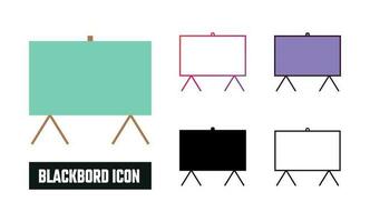 Blackboard Icon Set Vector Illustration