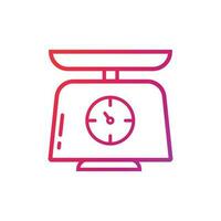 Weighing Scale Gradient Icon Vector Illustration