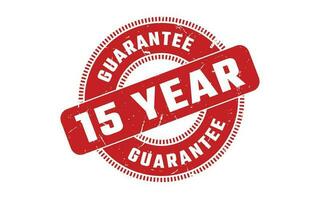 15 Year Guarantee Rubber Stamp vector