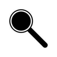 Search Fill Icon Symbol Vector. Black Glyph Search Icon vector